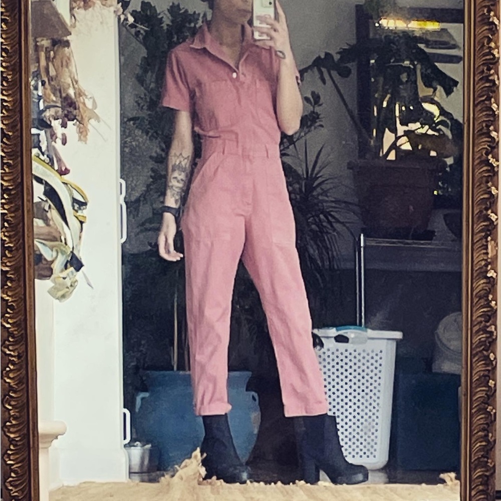 Big Bud Press short sleeved jumpsuit in clay, XS